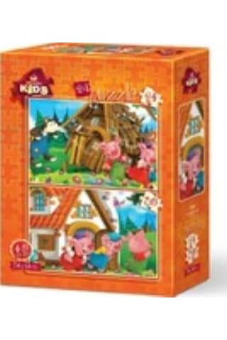 Art Puzzle Kids Aç Kurt 24+35 Parça 2'li Puzzle