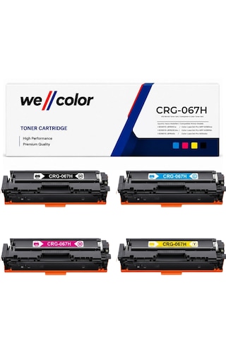 Canon CRG-067H 4'lü Muadil Toner Seti | Siyah, Cyan, Magenta, Yellow | Canon i-SENSYS LBP631Cw, LBP633Cdw, MF651Cw, MF655Cdw, MF657Cdw Uyumlu