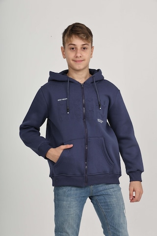 Toontoy Erkek Çocuk Luxury Baskılı Hırka İndigo