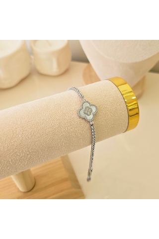 Glowy Aksesuar Su Yolu Yonca Çelik Bileklik