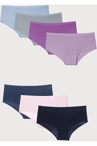 Kadın Külot Yuksek Bel 7 Li Paket Likralı Indıgo 94183 R24 İndigo