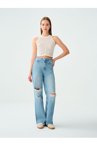 LOFT Crop Kadın Atlet Lf2032014 Q1.v1 Beyaz