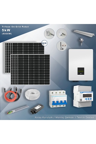 5kw Trifaze On-grid Paket Sistem