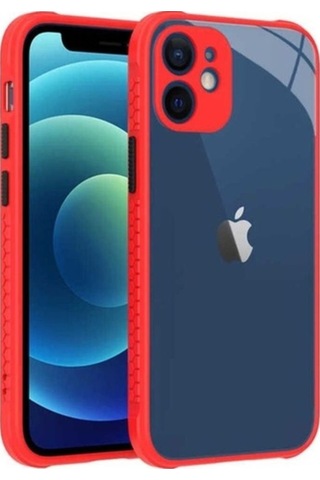 Apple Uyumlu iPhone 12 Mini Kılıf Zore Kaff Kapak Kırmızı