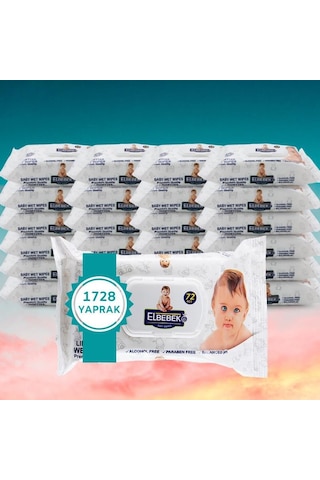 Elbebek Islak Havlu Mendil 24 X 72 Adet 1728 Yaprak