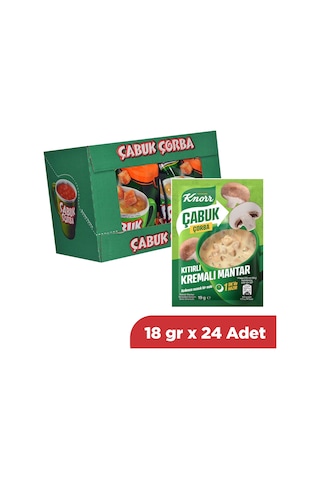 Knorr Çabuk Çorba Kıtırlı Kremalı Mantar 19 Gr X 24 Adet