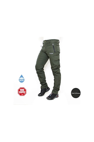 Mudwill Softshell Kargo Cepli Kışlık Pantolon-Haki