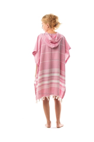 %100 Pamuk Yetişkin Peştemal Panço Bornoz Plaj Havlusu Pembe L-xl Pembe