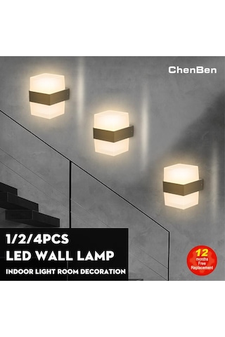 Led Duvar Işıkları 10w Sundurma Aplik Lambaları 110/220v Led Armatür İç Lamba Merdiven Yatak Odası Açık Bahçe Led Aydınlatma Square Aluminum Acry Siyah