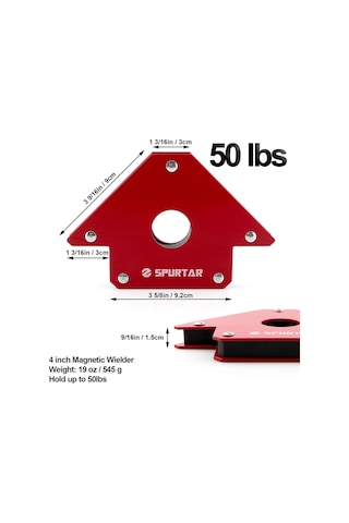 Manyetik Açılı Kaynak Tutucu Mıknatıs Gönye 50 Lbs