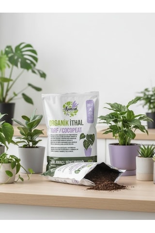 Aymen Çiçekçilik 20 Litre Ithal Torf Cocopeat Ponza Özel Karışım Saksı Harcı Çiçek Ve Bitki Toprağı - Kokop Diğer