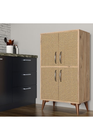 Küçük Boy Çok Amaçlı Dolap Çam Hazeran Kapaklı - MDL0204