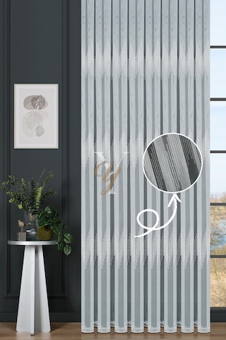 12p9512 Tül Perde V-fikse Ekru