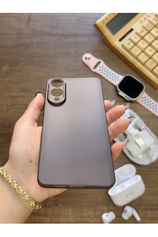 Samsung Galaxy S25 Edge Uyumlu Süper İnce Mat Ultra Thin Silikon Kılıf Buzlu Siyah
