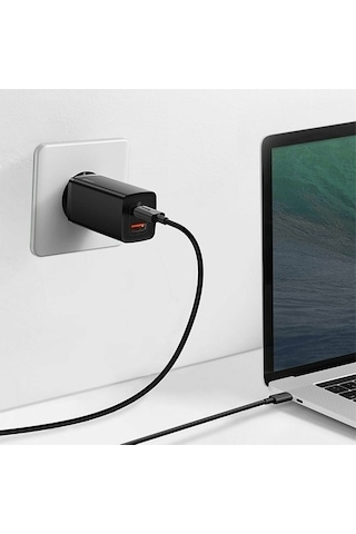 Baseus Gan2 Lite 65w Hızlı Şarj Aleti Pd Quick Charging Ccgan2l B01