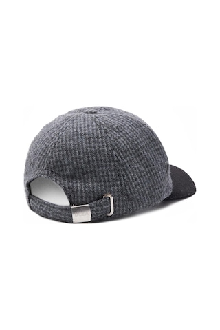 Ucla Logan Gri Baseball Cap Ekoseli Kaşe Nakışlı Ve Metal Tokalı Standard Fit Unisex Şapka Gri