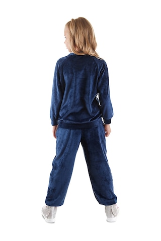 Denokids Kadife Unicorn Kız Çocuk Eşofman Takımı - Lacivert