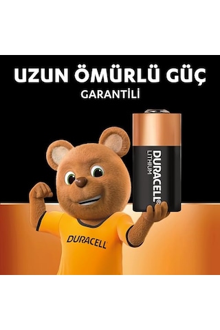 Duracell Cr123 Yüksek Güçlü Lityum Pil 2'li Paket 3v Cr123a / Cr17345 Uzun Kullanım Ömrü Kameralarda,