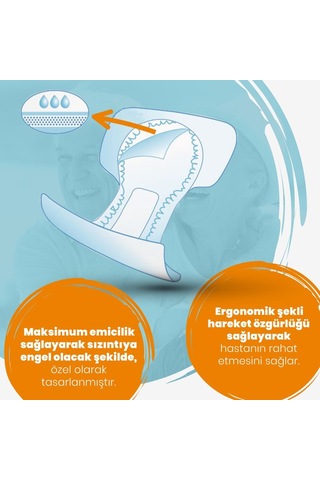 Pedix Anatomik Hasta Bezi Büyük Boy L 40 Adet (Belbantsız)