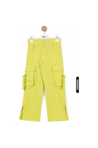 Xo Kids Yırtmaçlı Geniş Paçalı Kargo Cepli Kız Çocuk Pantolon 5-14 Yaş 2428