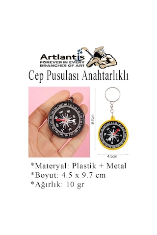 Pusula Anahtarlık Renkli 4 Adet Küçük Pusula Okul Deney Gezi Cep Pusulası Manyetik Pusula Plastik Öğrenci Çok Renkli