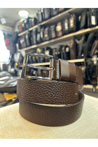 Trg Polo Kahve Dokulu Hakiki Deri Erkek Kemeri-130
