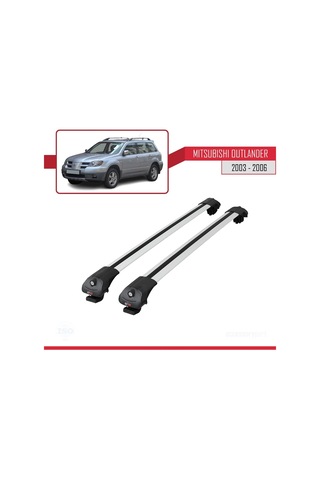 Mitsubishi Outlander 2003-2008 Arası İle Uyumlu Ace-1 Ara Atkı Tavan Barı Gri