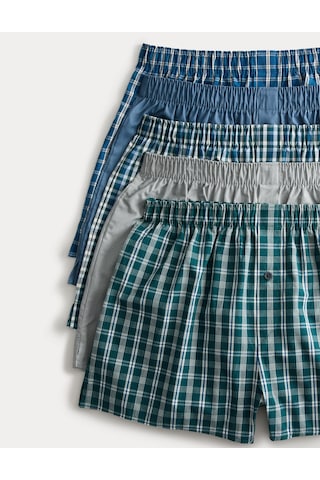Marks & Spencer 5'li Pamuklu Boxer T14003960 Yeşil