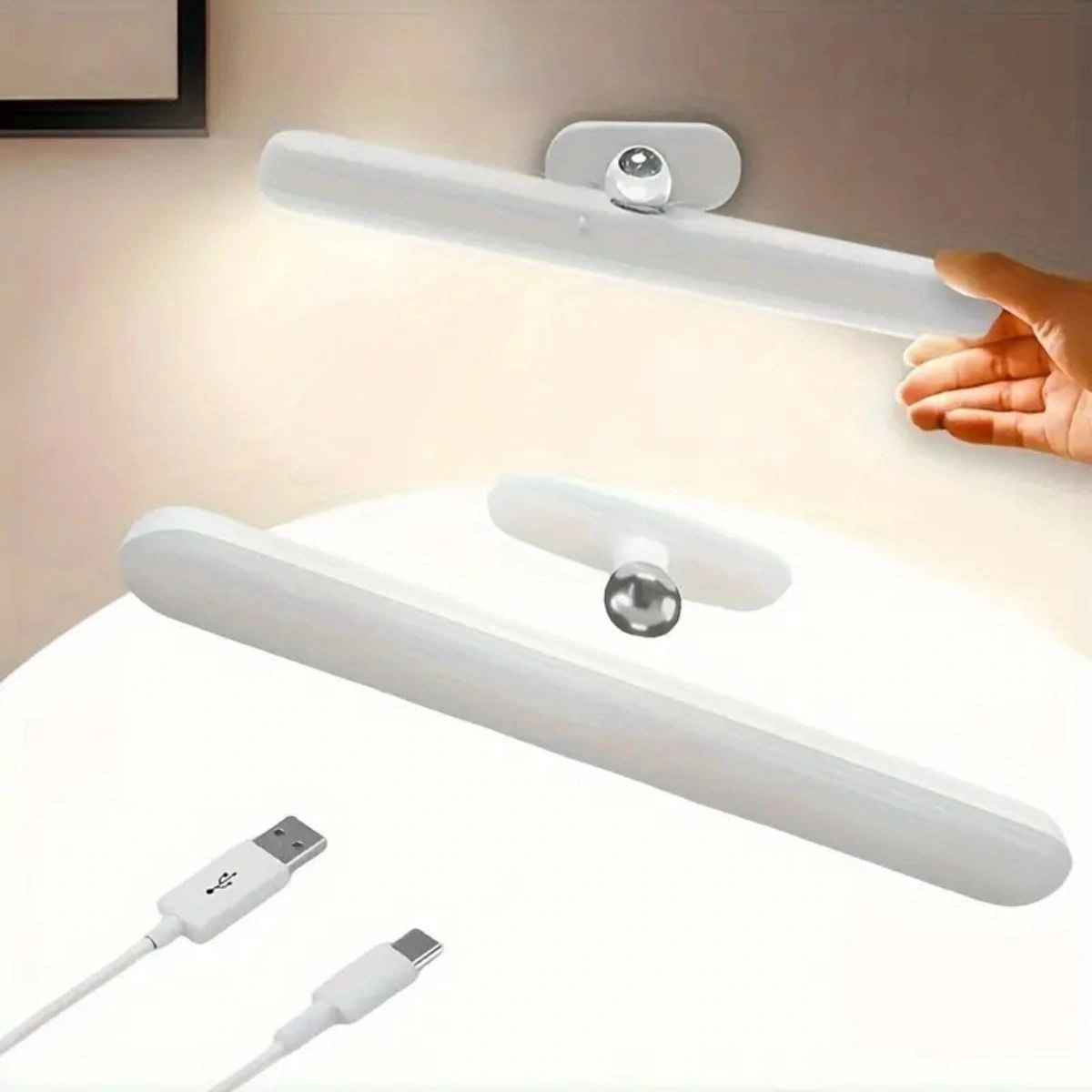 Buradabuldun Dokunmatik Usb İle Şarj Olabilen 27 Cm Led Aydınlatma Makyaj Aynası Işığı Çok Renkli