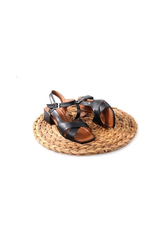 Papuçcity Frzn 02879 4,5 Cm Kadın Topuklu Sandalet 001