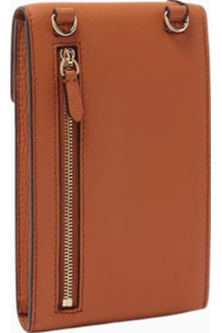 Strathberry Mosaic Tan Kahverengi Deri Phone Pouch Çanta, Şık Ve Fonksiyonel Tasarım Omuz Çantası