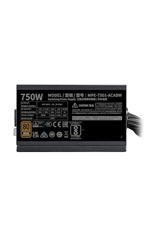 Cooler Master MWE 750 V3 750W 80+ Bronze ATX Güç Kaynağı