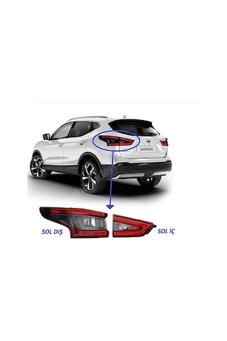 Nissan Qashqai Sol Dış Stop 17 21 2017 2018 2019 2020 2021