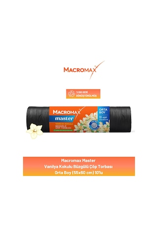 Macromax Master Büzgülü Vanilya Kokulu Çöp Torbası Orta Boy 10'lu
