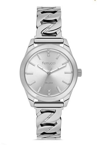 Ferrucci Fcr063583 Çelik Şık Kadın Kol Saati+bileklik Hediye