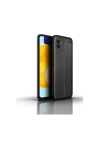Zore Galaxy Uyumlu A03 Kılıf Niss Silikon Kapak - Siyah Siyah