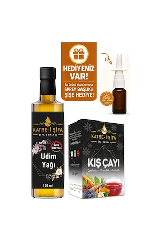 Katr e-i Şifa Udim Yağı 100 ML + Çörekotlu Propolisli Zencefilli Kış Çayı 180 G