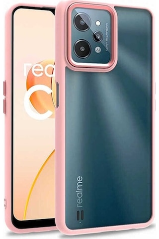Realme C31 Kılıf Zore Flora Kapak Rose Gold