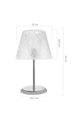 Sarah Abajur Krom Ayak / Beyaz File Şapka Diğer