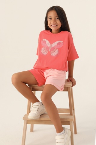 Rolypoly Colour Butterfly Coral Kız Çocuk Şort Takım 5274-42960 Eflatun