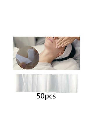 Suntek 50 Adet Tek Kullanımlık Spa Yüz Bantlar Headwraps Beyaz