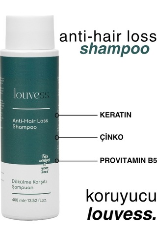 Louvess Dökülme Karşıtı Keratin Çinko ve Provitamin B5 ile Güçlendirilmiş Şampuan 400 ML