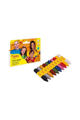 Jovı 176 Yüz Boyası Stik Kalem 6 Renk - 10'lu Renksiz
