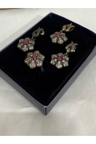 Üçlü Otantik Gümüş Kadın Set Gümüş