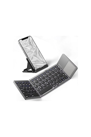 Touchpad Fare İle Sony D6653 İle Uyumlu İnce Katlanabilir Kablosuz Klavye, 48h Kullanım