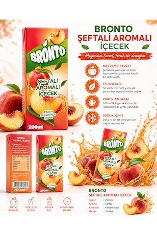 Şeftali Aromalı İçecek 200 Ml X 27 Adet Koli