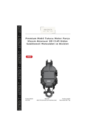 Premium Mobil Tutucu Motor Parça Ulaşım Aksesuar Xo C149 Gidon Sabitlemeli Motosiklet Ve Bisiklet