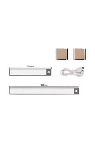 Gajeena 23.5cm Otomatik Sensörlü Dolap Lambası, 37 Led Işıklı, Usb Şarj Edilebilir, Alüminyum Gövde, Geniş Kullanim Alanı Diğer