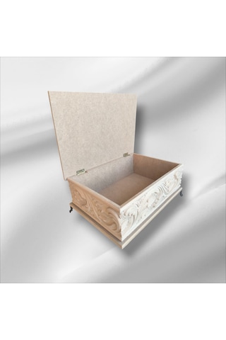 Ahşap- Ham Mdf-takı-aksesuar-çok Amaçlı- Dikdörtgen Kutu