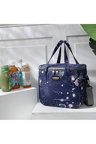 Qingmipy Isı Saklamalı Dışarıda Kullanıma Uygun Mutfak Çantası, Alüminyum Folyo İçli Sağlıklı Yemek Taşıyıcı, Sıcak/soğuk Tutucu El Çantası Çok Renkli